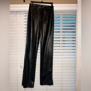 Missguided Leather Flare Pants